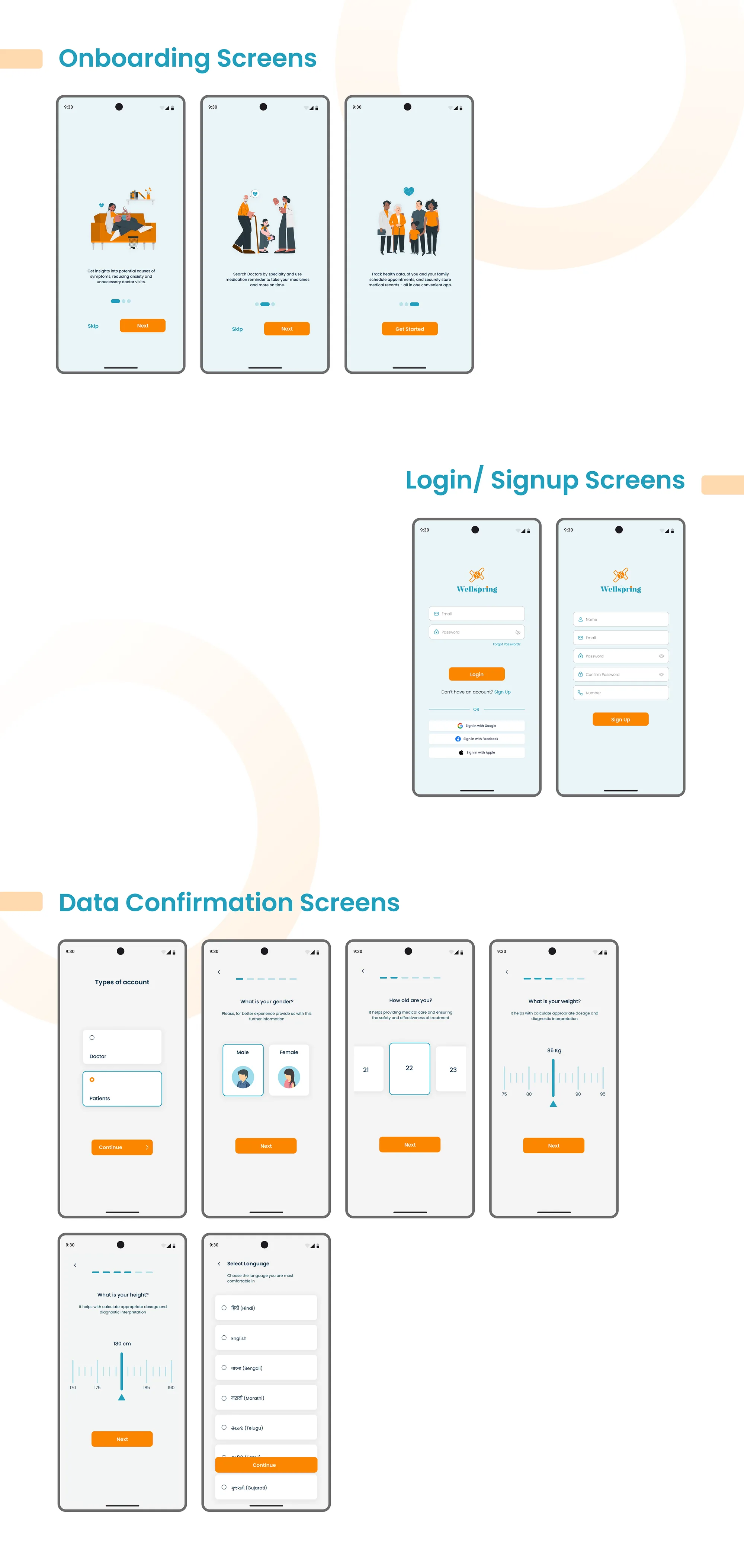 Wellspring — A Healthcare UI/UX project — board 13