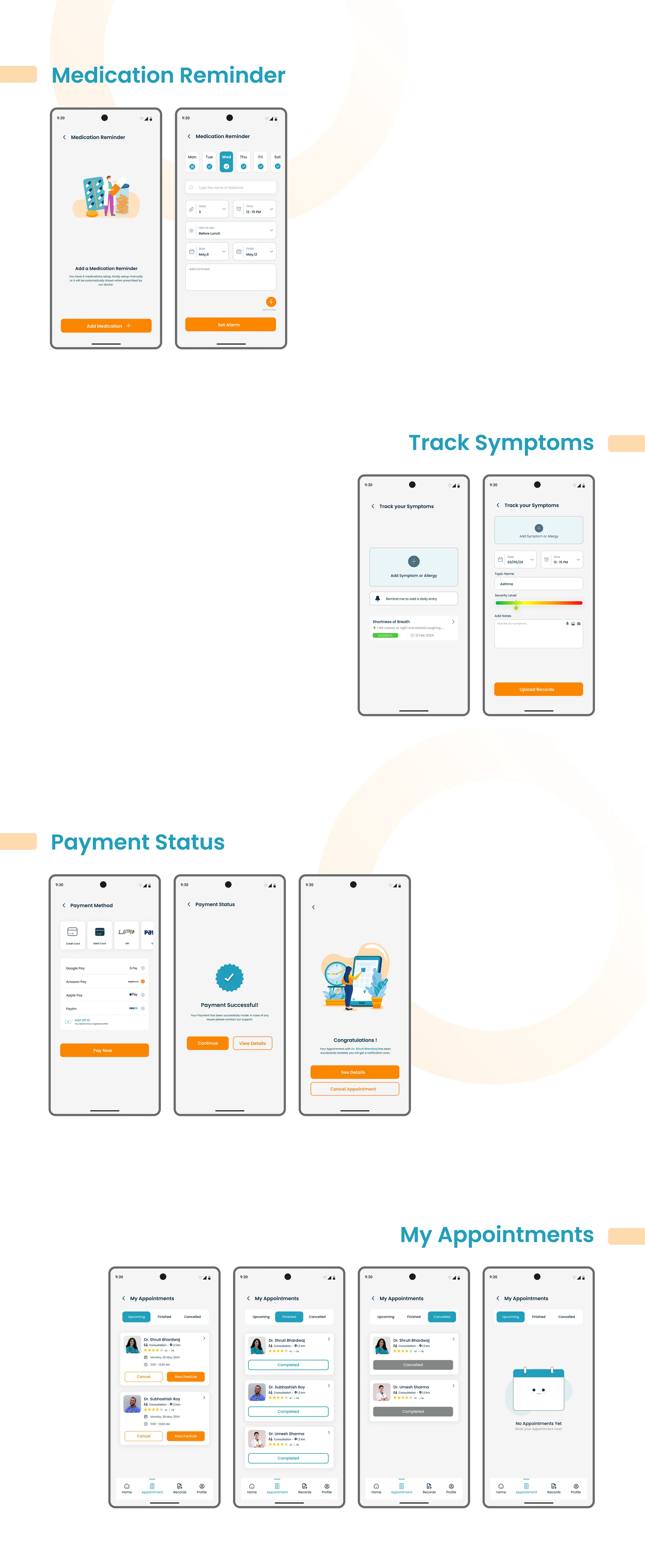 Wellspring — A Healthcare UI/UX project — board 15