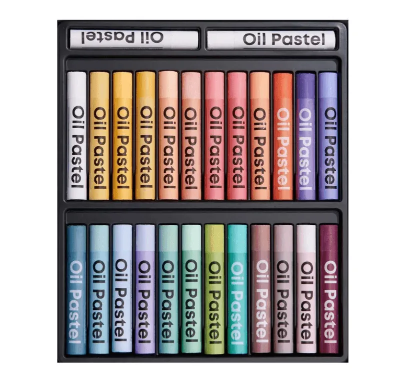 Drawing with oil pastels